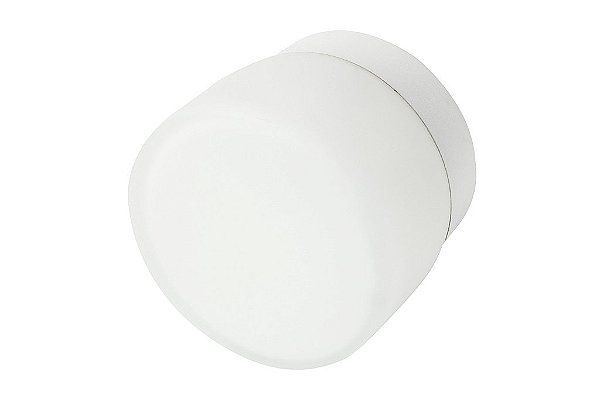 Arandela Dueluci 710 CHEESE Alumínio Redondo Branco Leitoso Design Vidro Branco Ø10 x P8 cm - 1 X G9 Led - Pintura Bco Textura