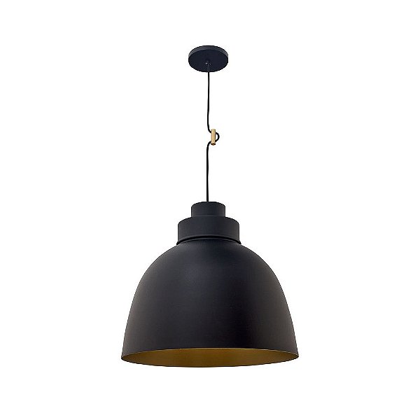 Pendente Dueluci 937 CHAPEL Alumínio  Industral Redondo Vertical Pendurado Ø40 x A35cm - 1 x E27 Led - Aplic de 2 furos no fio