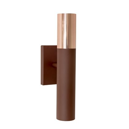 Arandela Rudá Tubular Alumínio Pintado e Polido Bivolt 7x28 GU10 LED Munclair 2350 Corredores e Quartos