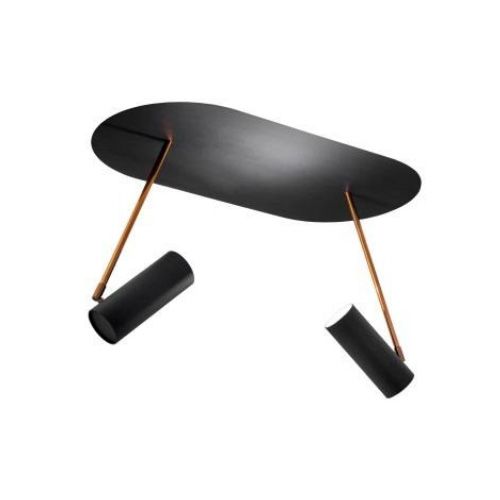 Plafon Disco Erlon Tessari Moderno 76 X 38CM 2HASTES 39CM CADA 2 x E27 2x PAR20 LED