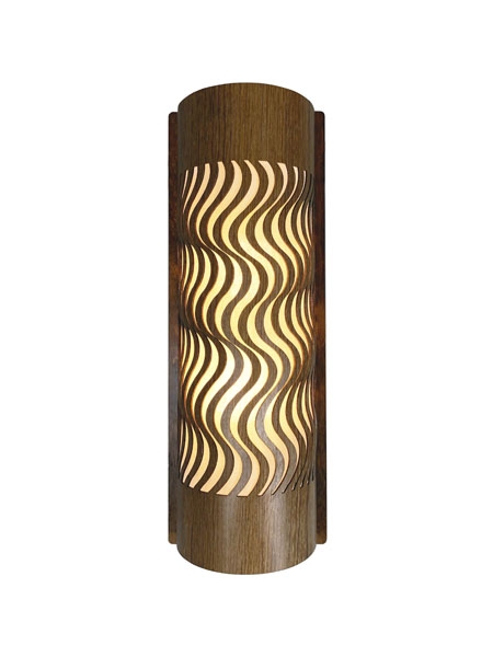 Arandela Dunas Longa Classic Lar Madeira 40cm 2x E27 – Ref. 1088