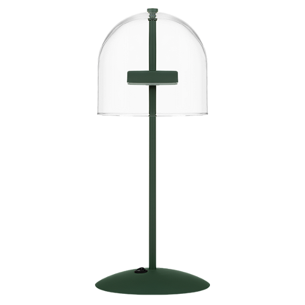 Abajur Dueluci Cristallo 442 Alumínio Vidro Cristal e Fosco Ø20cm x A48cm LED 4W 3000K 300Lm Bivolt Linha Design Moderno