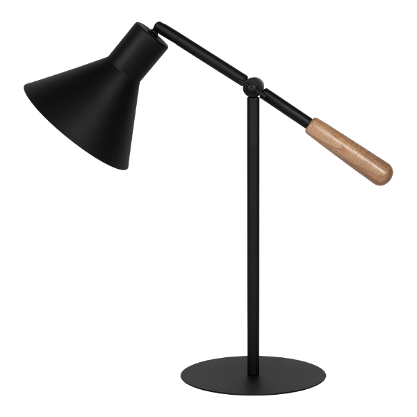 Abajur Dueluci Serena 1082 Alumínio e Madeira Articulado