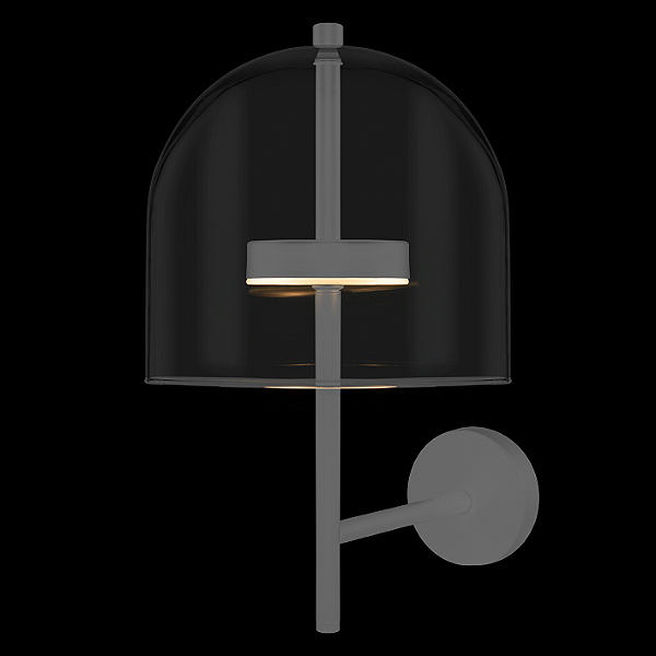 Arandela Dueluci Cristallo 441 Alumínio Vidro Cristal e Fosco C18cm x P25cm x A32cm LED 4W 3000K 300Lm Bivolt Linha Design Moderno