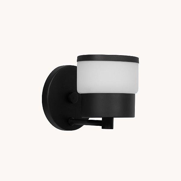 Arandela Externa CHEESE T 4420 em Alumínio com Vidro Branco – Estrutura C10,5 x P15 x A12,5 cm – 1 x G9 LED – Dueluci Iluminação