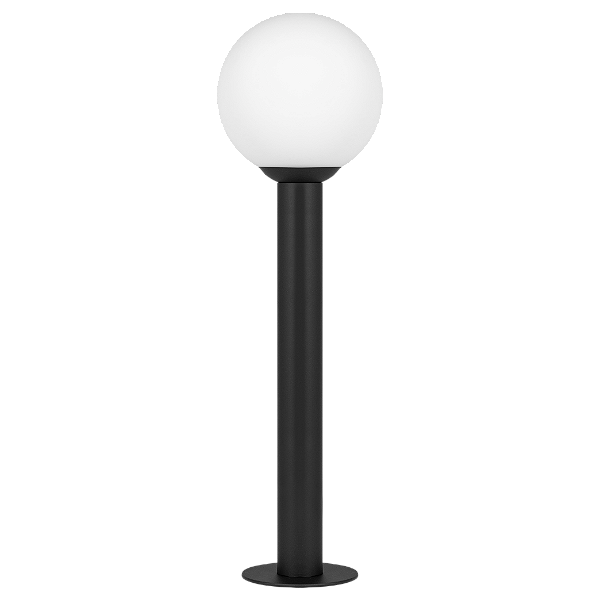 Balizador Externo ESFERA Ø14 4214 com Globo 14 cm G9 5W – Estrutura Ø14 x A47 cm – Dueluci Iluminação