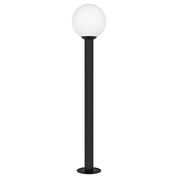 Balizador Externo ESFERA Ø14 4216 com Globo 14 cm G9 5W – Estrutura Ø14 x A67 cm – Dueluci Iluminação