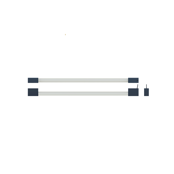 Luminária Dueluci Slim 2070Q Alumínio 2 Ponteiras C7 x P3,2 x A3,2 Fluorescente T8 LED 60cm ou 120cm Linha Técnica Contemporânea