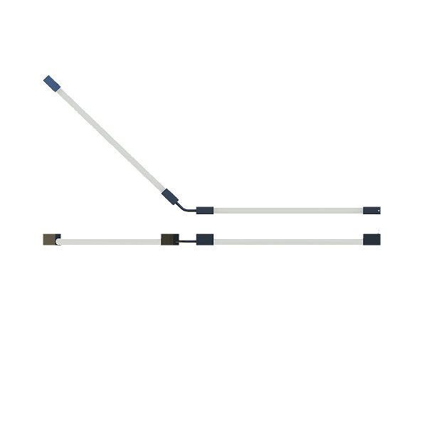 Luminária SLIM Dupla em Alumínio com Centro 135º para 2 Tubos LED T8 – Dueluci Iluminação 2070Q