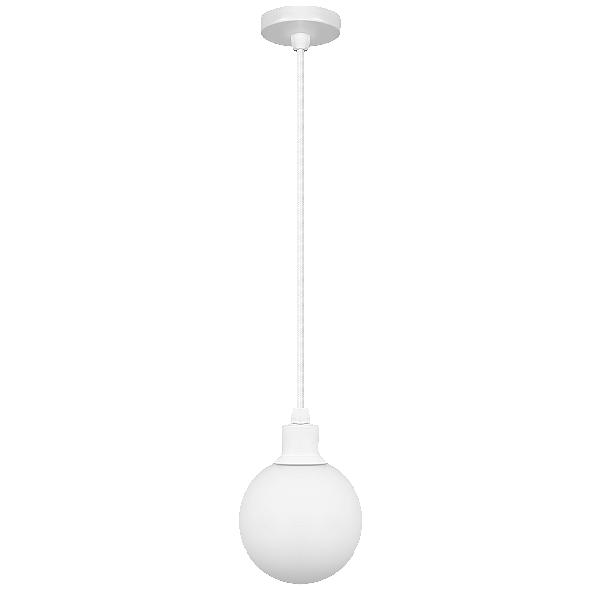 Pendente BOLA 8 2308-5 em Vidro Esfera Ø8 x A10 cm com Soquete G9 LED 5W e Canopla Mini – Dueluci Iluminação