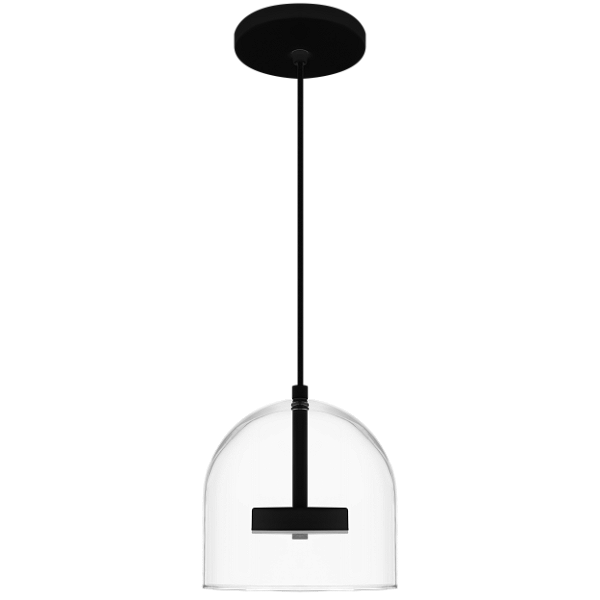 Pendente Dueluci Cristallo 440 P Alumínio Vidro Cristal e Fosco Ø18cm x A17,5cm LED 12W 3000K 680Lm Bivolt Linha Design Moderno