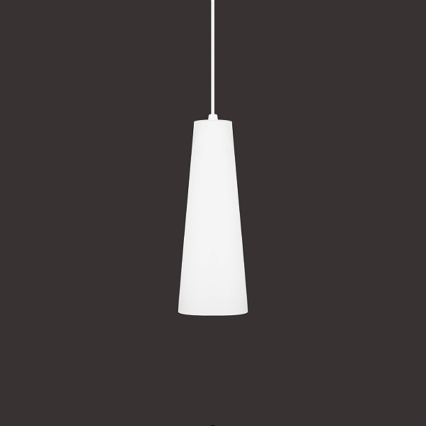 Pendente Dueluci Di Vetro 510 Cúpula Vidro Branco Ø4,5cm x Ø8,5cm x A24cm LED 1x E27 Linha Design Contemporâneo