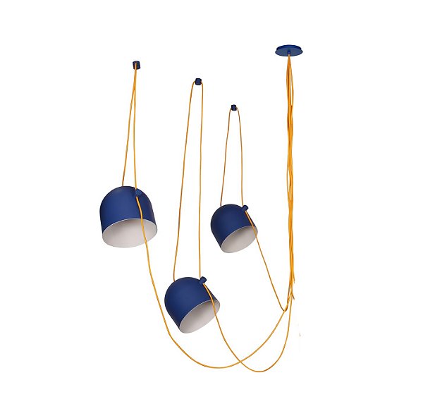 Pendente Dueluci Fantasy Onix M 810/3M Ø24cm x A23cm 3x E27 LED Linha Design Contemporâneo