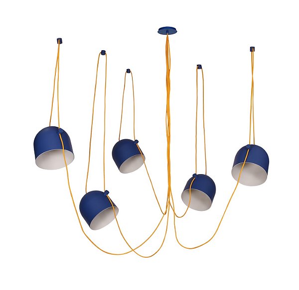 Pendente Dueluci Fantasy Onix M 810/5M Ø24cm x A23cm 5x E27 LED Linha Design Contemporâneo