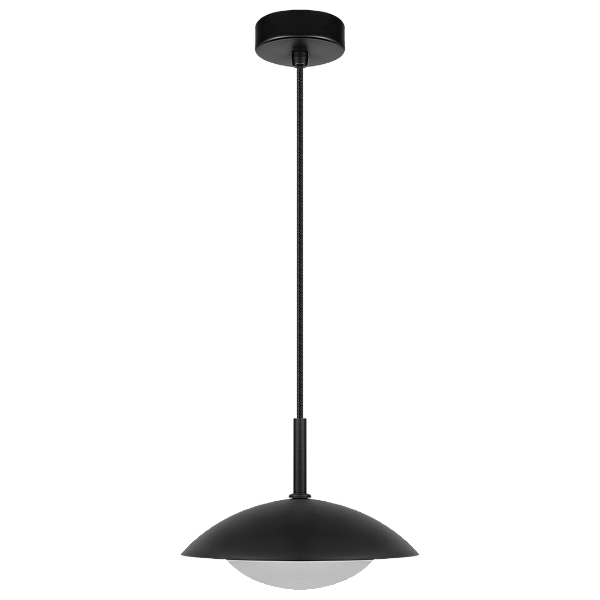 Pendente Dueluci Pose 492 Alumínio Vidro Ø18cm x A15cm Cúpula Ø20,5cm x A6cm LED 5,6W 430Lm 2700K Linha Design Moderno