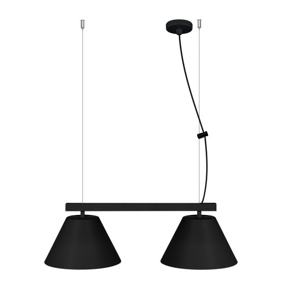 Pendente Dueluci Refly 474-2G Alumínio Acrílico C62cm x P22cm x A16cm Cúpulas Ø10cm x Ø22cm x A12cm LED 4x G9 5W Linha Design Moderno