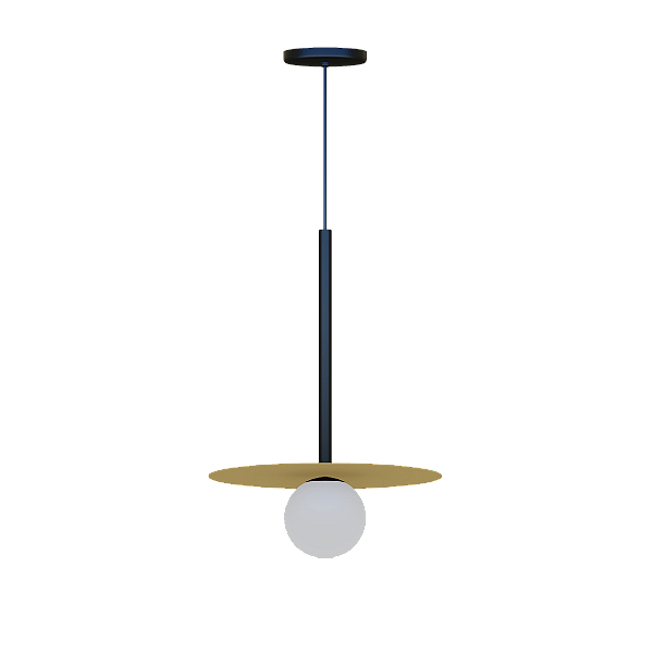 Pendente Dueluci Saturno 635PB Ø28cm x A40cm Vidro Esfera Ø10cm Branco 1x G9 LED Linha Design Contemporâneo