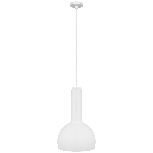 Pendente Dueluci Tune 521 Cúpula Vidro Branco Fosco Ø3,5cm x Ø15cm x A24cm LED 1x E27 Linha Design Contemporâneo