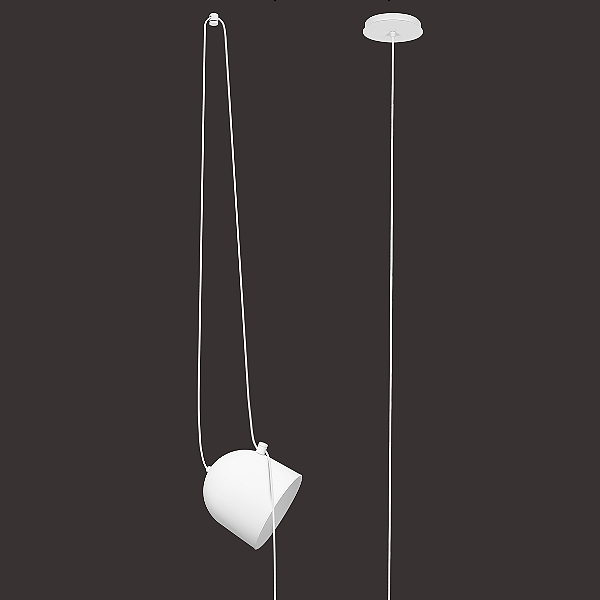 Pendente Dueluci Vetro Ônix 410-1 Vidro Branco Fosco Ø18cm x A19cm Soquete E27 LED Linha Design Moderno