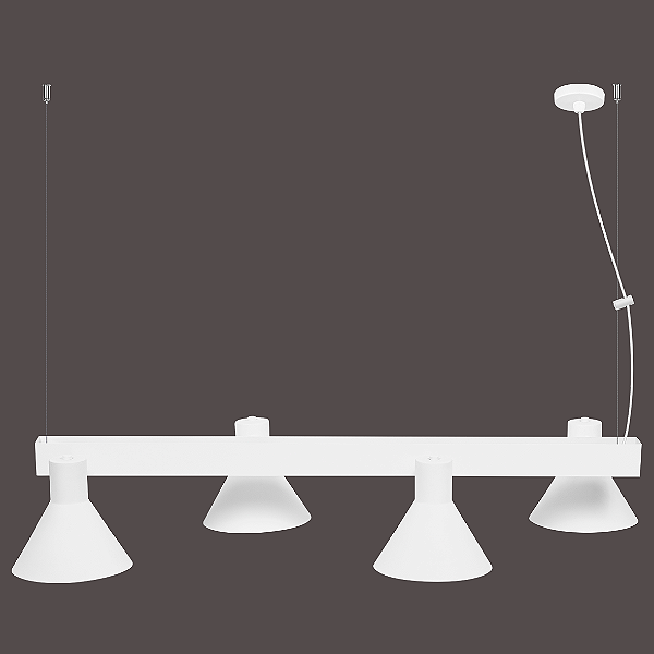 Pendente Haste 4 Cúpulas Dueluci Alumínio E27 398E PIX