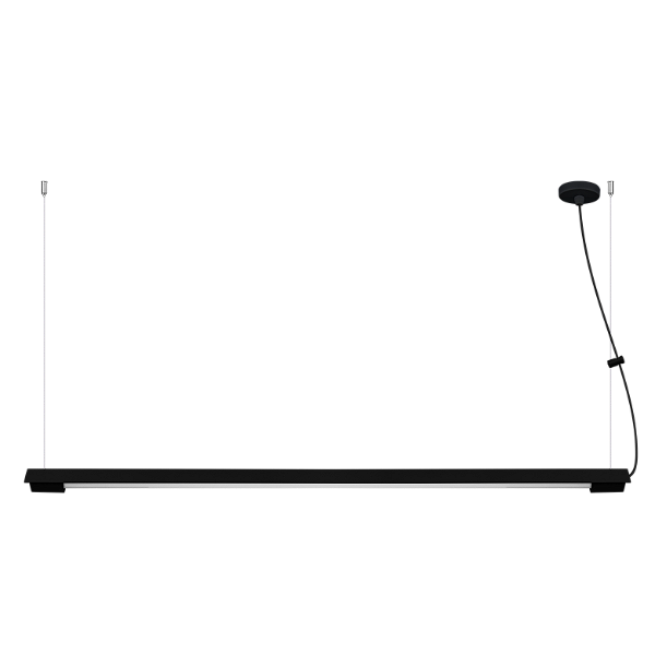 Pendente LIGHT 1 3503 Direto Perfil ∟ 3,8 x 3,8 cm C123 x P5,5 x A5 cm para Lâmpada T8 120 cm Ponteira Redonda – Dueluci Iluminação