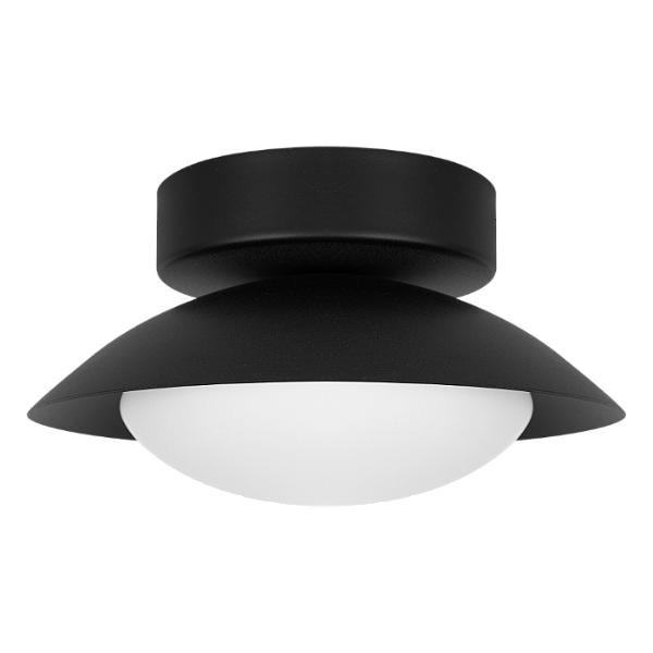 Plafon Dueluci Pose 494 Alumínio Vidro Ø18cm x A8cm Interno Ø12cm x A6cm LED 5,6W 430Lm 2700K Linha Design Moderno