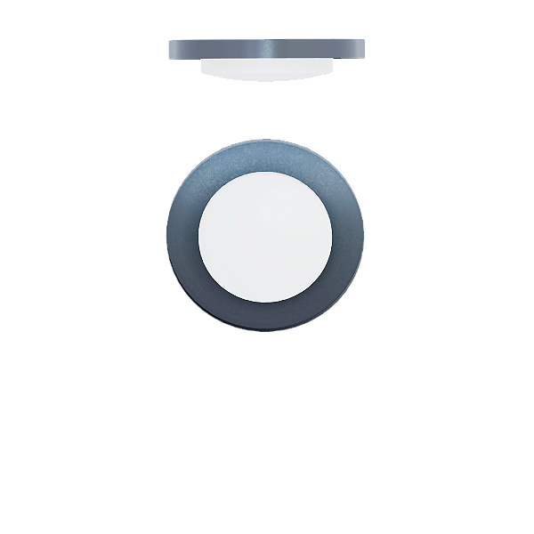 Plafon PLAN-II 3100 Ø40 x A9 cm com Aba Reta e Vidro Ø27 cm LED 15W 3000K 2200 Lúmens Bivolt – Dueluci Iluminação