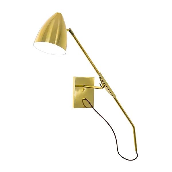 Arandela Asa Munclair Iluminação – Design Erlon Tessari com Haste e Cúpula Cônica 2373