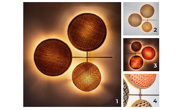 Arandela Baniwa Trevo Munclair – Silvia Carneiro 84x84cm com Rabicho (5x E27) 2396-3