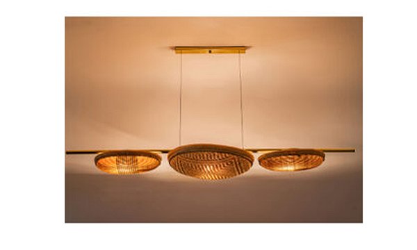 Pendente Baniwa Canoa Munclair – Silvia Carneiro 40x138x13cm (7x E27, Regulável 200cm) 4682-3