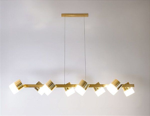 Pendente Dama Linear Articulado Munclair – 26×100×10 cm (8× G9, Regulável 200cm) 4690-8