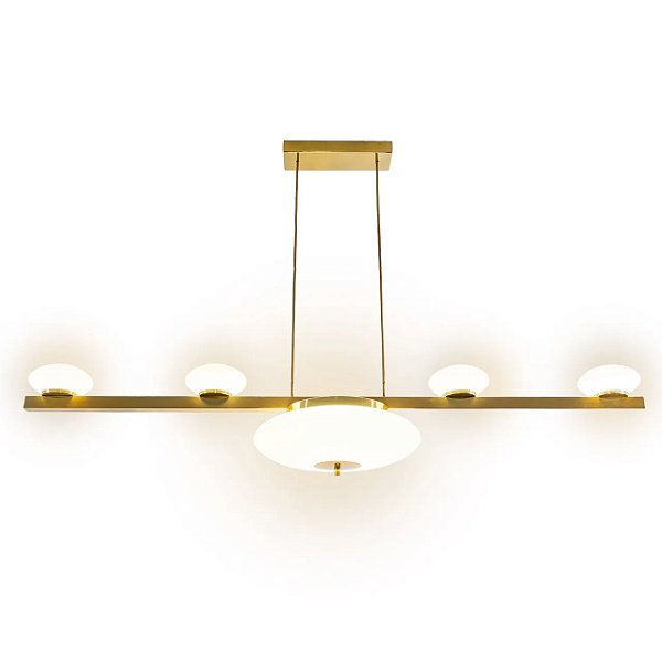 Pendente Lis Linear Mix Munclair – Studio Design 31,5×120×21 cm (LED 2700K, Bivolt) 4697-5