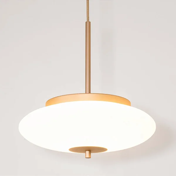 Pendente Lis Médio Munclair – Ø39cm x A13,5cm, Haste 30cm (Módulo LED 15,6W 2700K) 4693