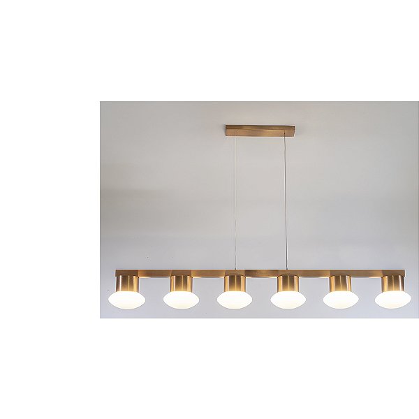 Pendente Lis Mini Linear Munclair – Studio Design 12×100×13,5 cm (6× G9, Regulável 200 cm) 4695-6