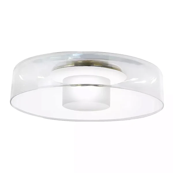 Arandela Interna Old Artisan AR-5789 em Alumínio – LED Integrado 5,5 W 2700 K – Ø255 × A90 mm – Acabamento Pintado com Vidro Âmbar/Clear