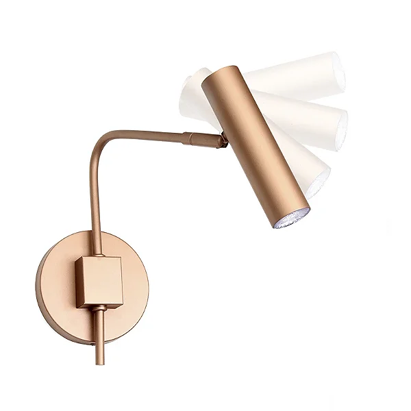 Arandela Interna Old Artisan AR-5886 em Alumínio – 2 Lâmpadas G9 – P180 × L120 × A380 mm – Acabamento Pintado / Escovado – Globo Branco ou Pera