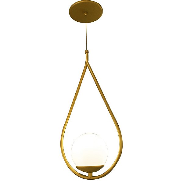 Pendente Old Artisan PD-5357 – 1 G9 – Globo Ø120 mm – C230 × L120 × A470 mm – Acabamento
