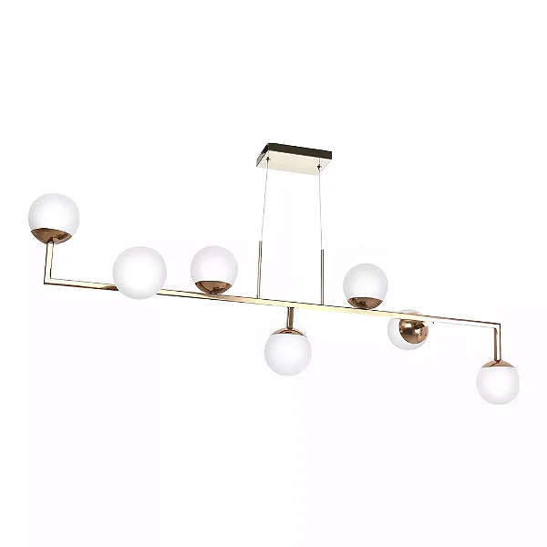 Pendente Old Artisan PD-5403 – 7 G9 – Globo Ø120 mm – C1300 × L360 × A420 mm – Acabamento