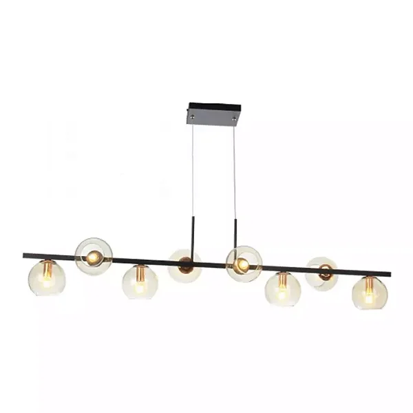 Pendente Old Artisan PD-5438 – 8 G9 – Globo Ø120 mm – C1200 × L255 × A180 mm – Acabamento