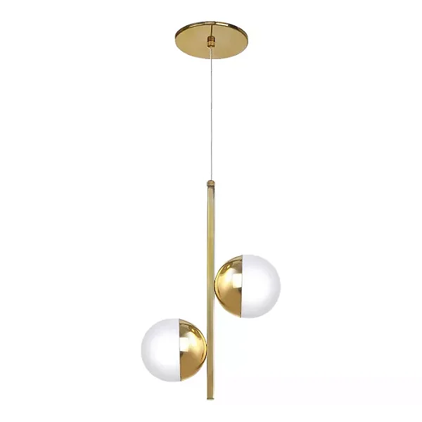 Pendente Old Artisan PD-5445 – 2 G9 – Globo Ø120 mm – L220 × P100 × A310 mm – Acabamento