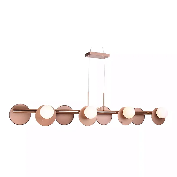 Pendente Old Artisan PD-5525 – 8 G9 – Globo Ø100 mm – C1310 × L240 × A280 mm – Acabamento