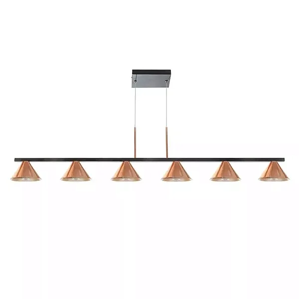 Pendente Old Artisan PD-5632 em Alumínio – 6 MR11 – C1200 × L140 × A240 mm – Acabamento