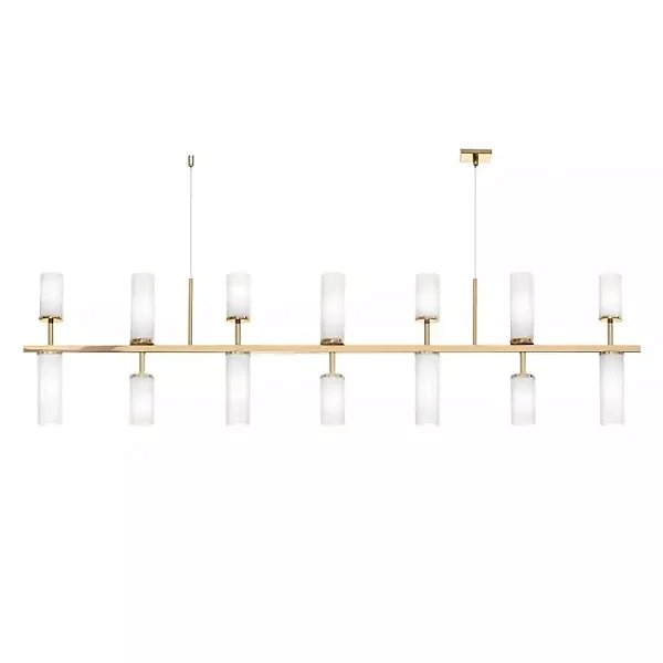 Pendente Old Artisan PD-5654/14 em Alumínio – 14 G9 – C1300 × L50 × A320 mm – Acabamento