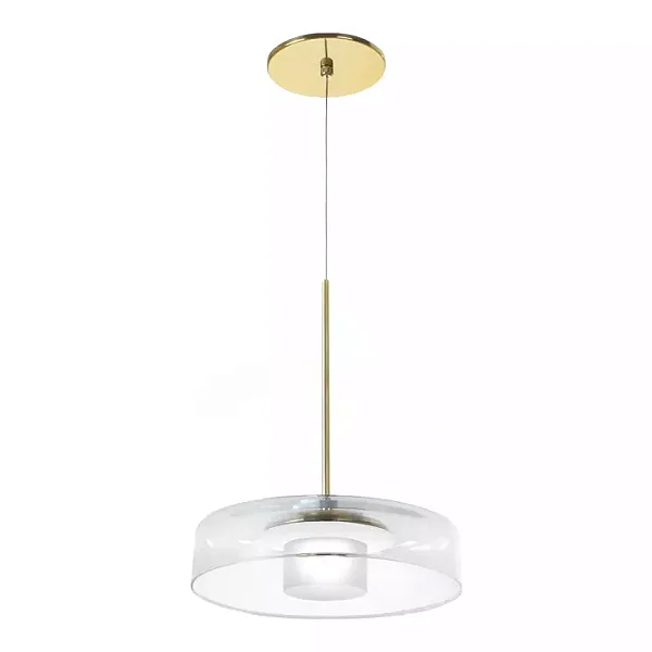 Pendente Interno Old Artisan PD-5792 em Alumínio – LED Integrado 5,5 W 2700 K – Ø255 × A220 mm – Acabamento Polido com Vidro Branco