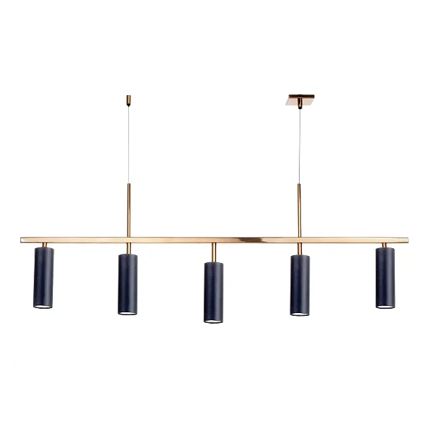 Pendente Interno Old Artisan PD-5827 em Alumínio – 5 Lâmpadas MR11 – A190 × L120 × C1000 mm – Acabamentos Polido / Escovado