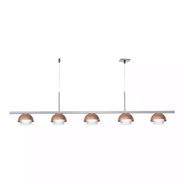 Pendente Interno Old Artisan PD-5853 em Alumínio – 5 Lâmpadas G9 – A250 × L120 × C1200 mm – Acabamentos Pintado / Escovado / Polido