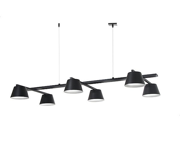 Pendente Interno Old Artisan PD-5913 em Alumínio – 6 Lâmpadas MR11 5W – C1120 × L550 × A110 mm – Acabamentos Pintado, Escovado ou Polido