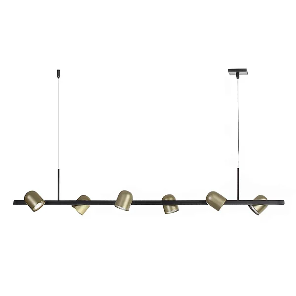 Pendente Interno Old Artisan PD-5945 em Alumínio – 6 Lâmpadas MR11 5W – 1000 x 40 x 400 mm – Acabamento Pintado