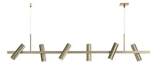 Pendente Interno Old Artisan PD-5961 em Alumínio – 6 Lâmpadas MR11 5W – 1000 x 40 x 400 mm – Acabamentos Pintado, Escovado ou Polido – Versão Sem Acrílico