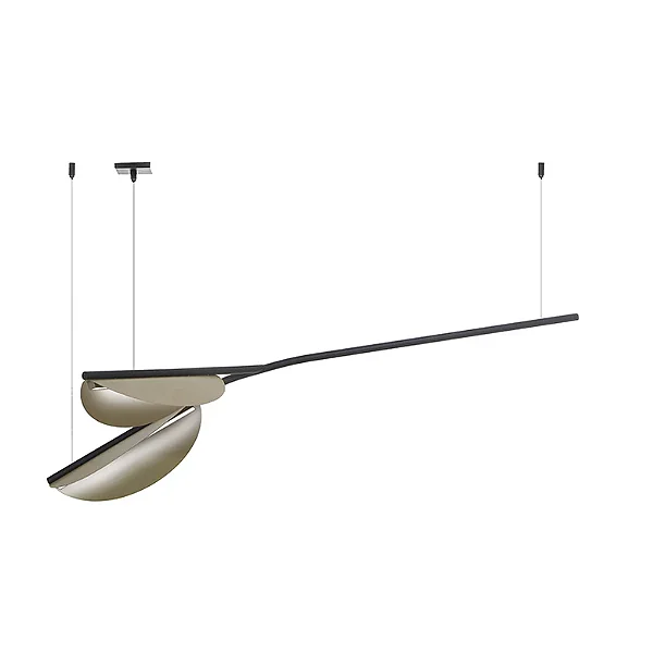 Pendente Interno Old Artisan PD-5967 em Alumínio – 2 Fitas LED 10W/m (300 mm cada) – 1200 x 500 x 110 mm – Acabamentos Pintado, Escovado ou Polido